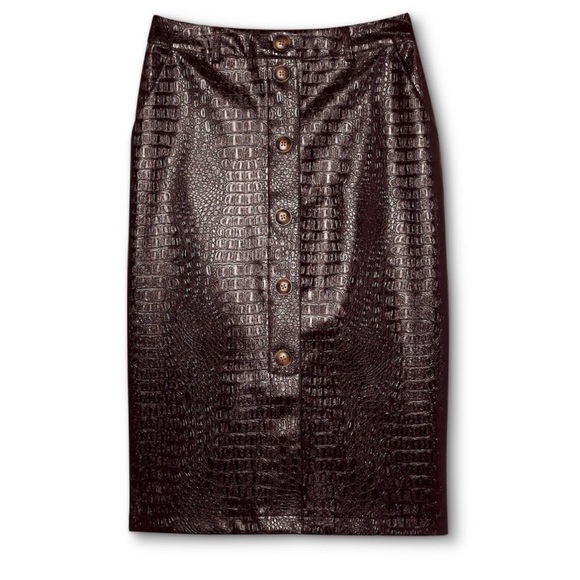 Rachel Comey 0 Size Women Faux Leather Textured Pencil Skirts - Picture 8 of 11